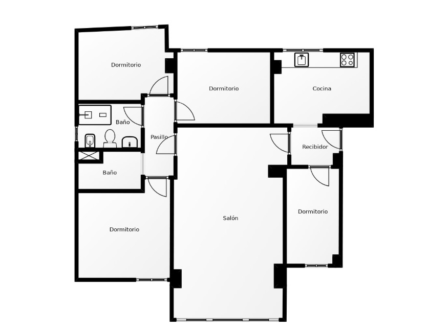 宽敞明亮的公寓。即将入住。